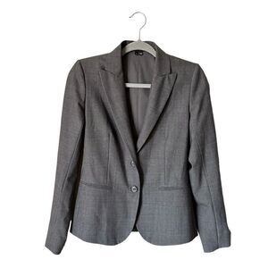 Theory Wool Gray Blazer Jacket Slim Fit Size 0